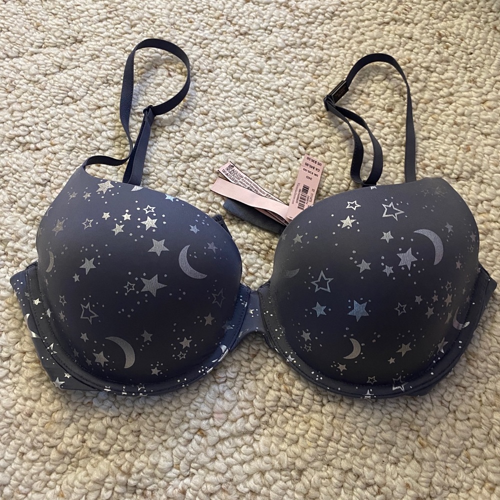 Victoria’s Secret grey moon and stars 34D bra